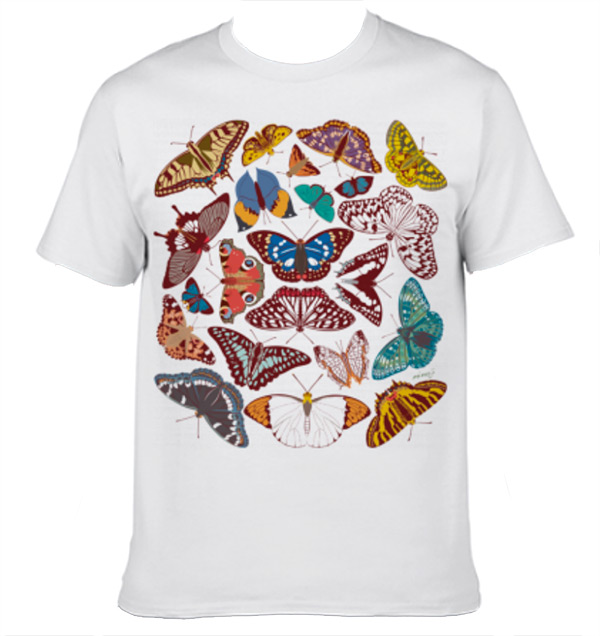 日本の蝶Tシャツ